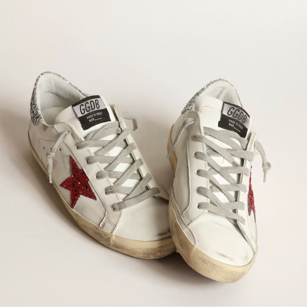 Golden Goose white super star sneakers 40